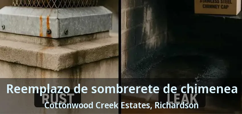 Reemplazo de sombrerete de chimenea Cottonwood Creek Estates, Richardson - TX