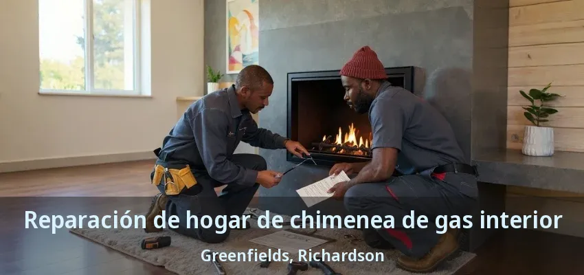 Reparación de hogar de chimenea de gas interior Greenfields, Richardson - TX