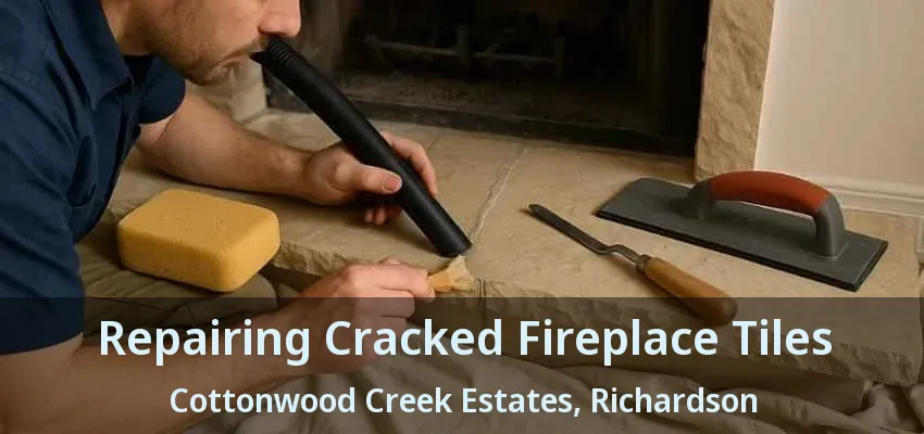 Repairing Cracked Fireplace Tiles Cottonwood Creek Estates, Richardson - TX Repairing Cracked Fireplace Tiles Cottonwood Creek Estates, Richardson - TX